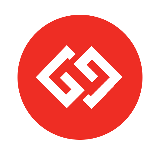 Un cercle rouge avec une lettre g blanche à l'intérieur