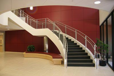Metal Fabrication San Francisco —The Long wavy staircase side view in South San Francisco, CA