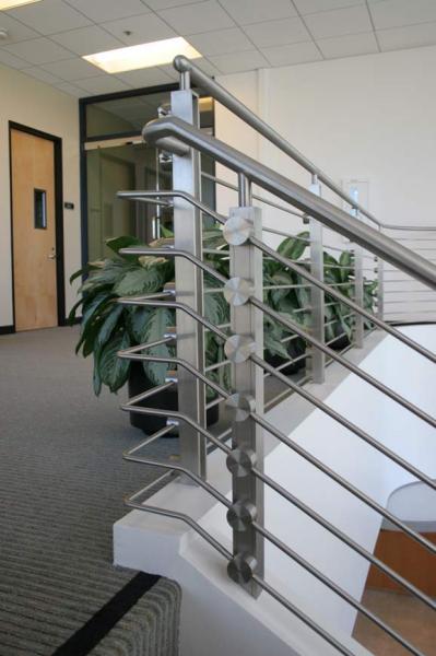 High End Metal Fabrication — Metal staircase with plant in South San Francisco, CA