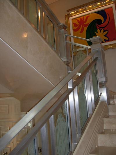 Metal Fabrication San Francisco — Metallic  stair railing right side in South San Francisco, CA