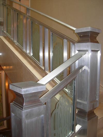 Metal Fabrications Bay Area — Metallic stair railing in South San Francisco, CA
