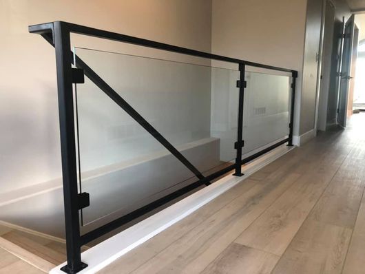 Window Stair Railway with Metal Frame — Aurora, CO — TNT Glass LLC Window Stair Railway with Metal Frame — Aurora, CO — TNT Glass LLC