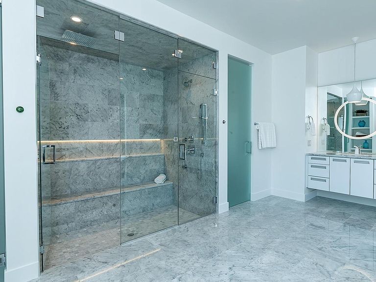 Shower Room Glass Walls and Door — Aurora, CO — TNT Glass LLC