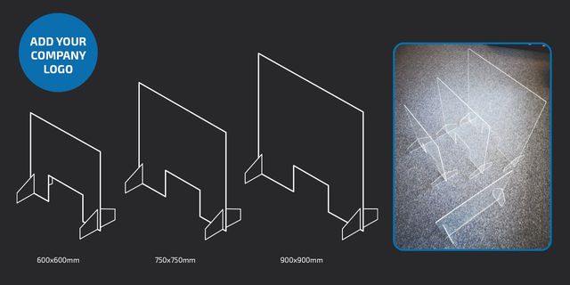 COVID-19 coronavirus signage protection sneeze guard screen desk counter