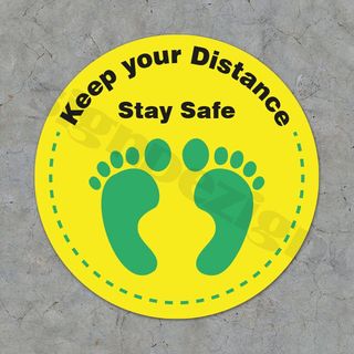 COVID-19 coronavirus signage social distancing floor graphic