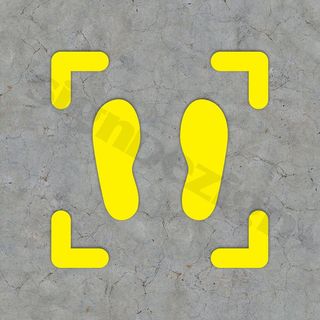 COVID-19 coronavirus signage social distancing floor graphic feet
