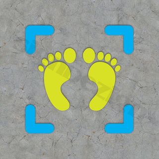 COVID-19 coronavirus signage social distancing floor graphic feet