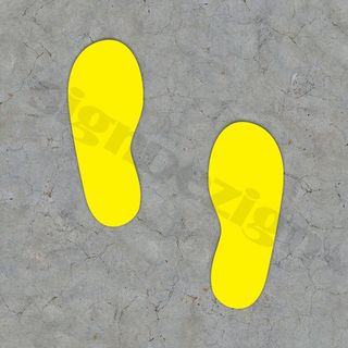 COVID-19 coronavirus signage social distancing social distancing floor sticker feet