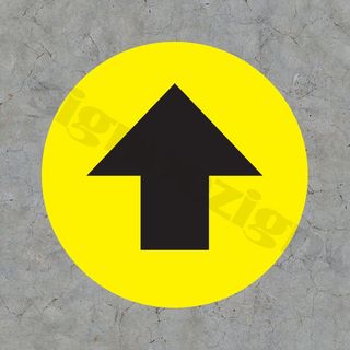 COVID-19 coronavirus signage social distancing floor graphic arrow