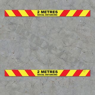 COVID-19 coronavirus signage social distancing floor graphic