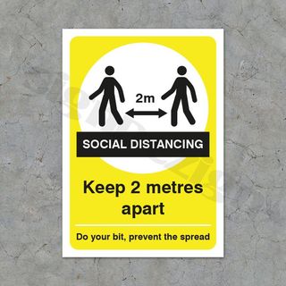 COVID-19 coronavirus signage social distancing social distancing floor sticker