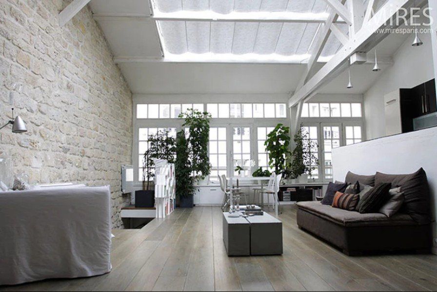 Area living in casa in legno
