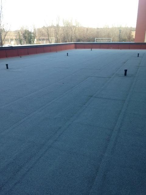 terrazzo con posa membrana bituminosa