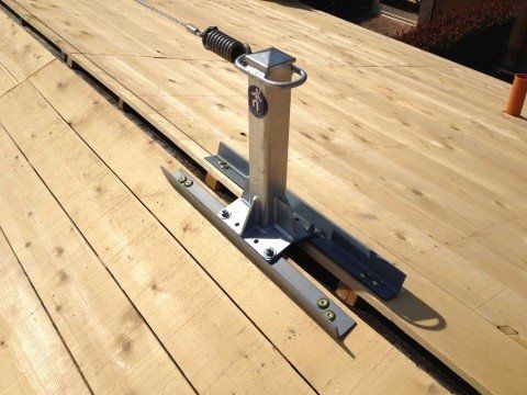 linea vita su tetto in legno