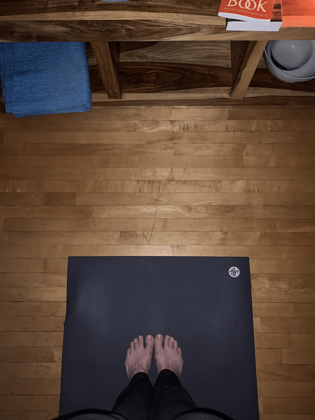 Yoga practitioner on their mat about to begin their practice