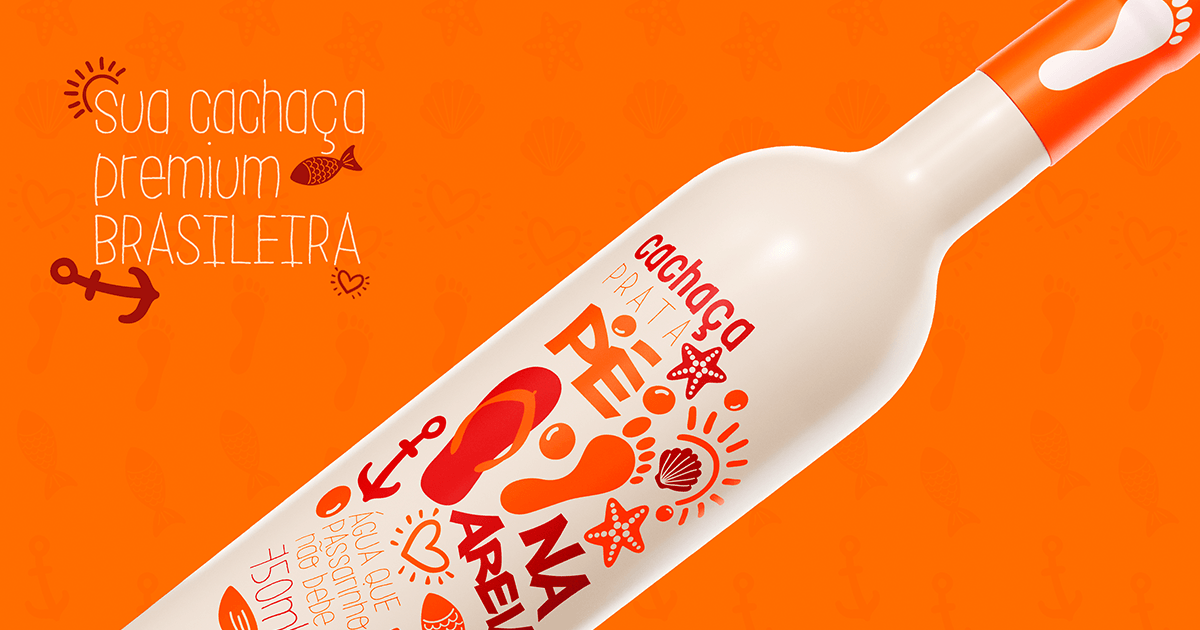 Uma garrafa de vinho com uma pegada no rótulo