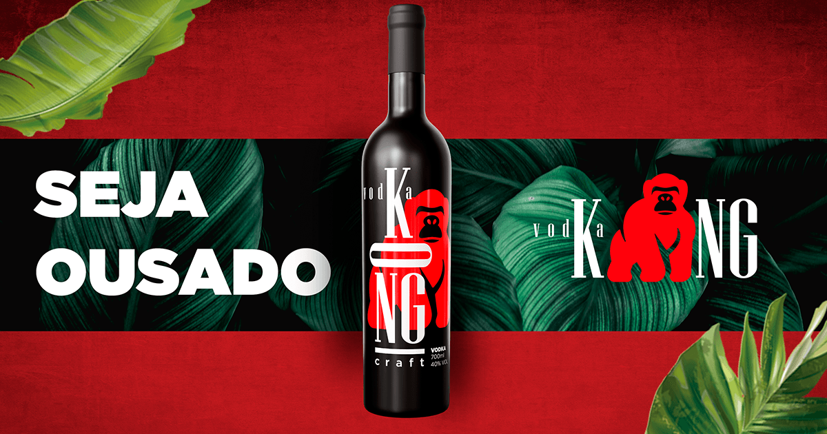 A bottle of wine with a monkey on the label is on a red and black background.