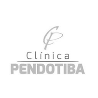 Um logotipo preto e branco para a clinica pendotiba