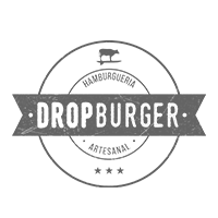 Um logotipo para um restaurante de hambúrguer chamado dropburger artesanal.