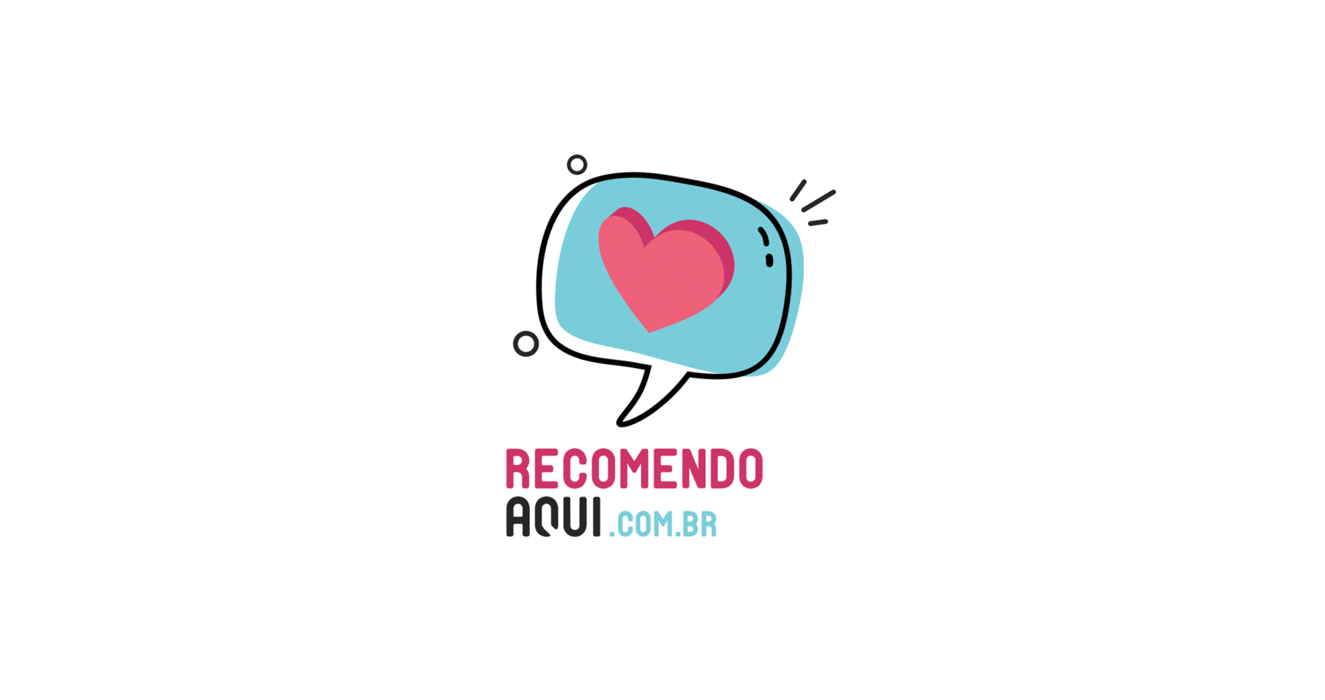 Um balão de fala azul com um coração dentro dele.