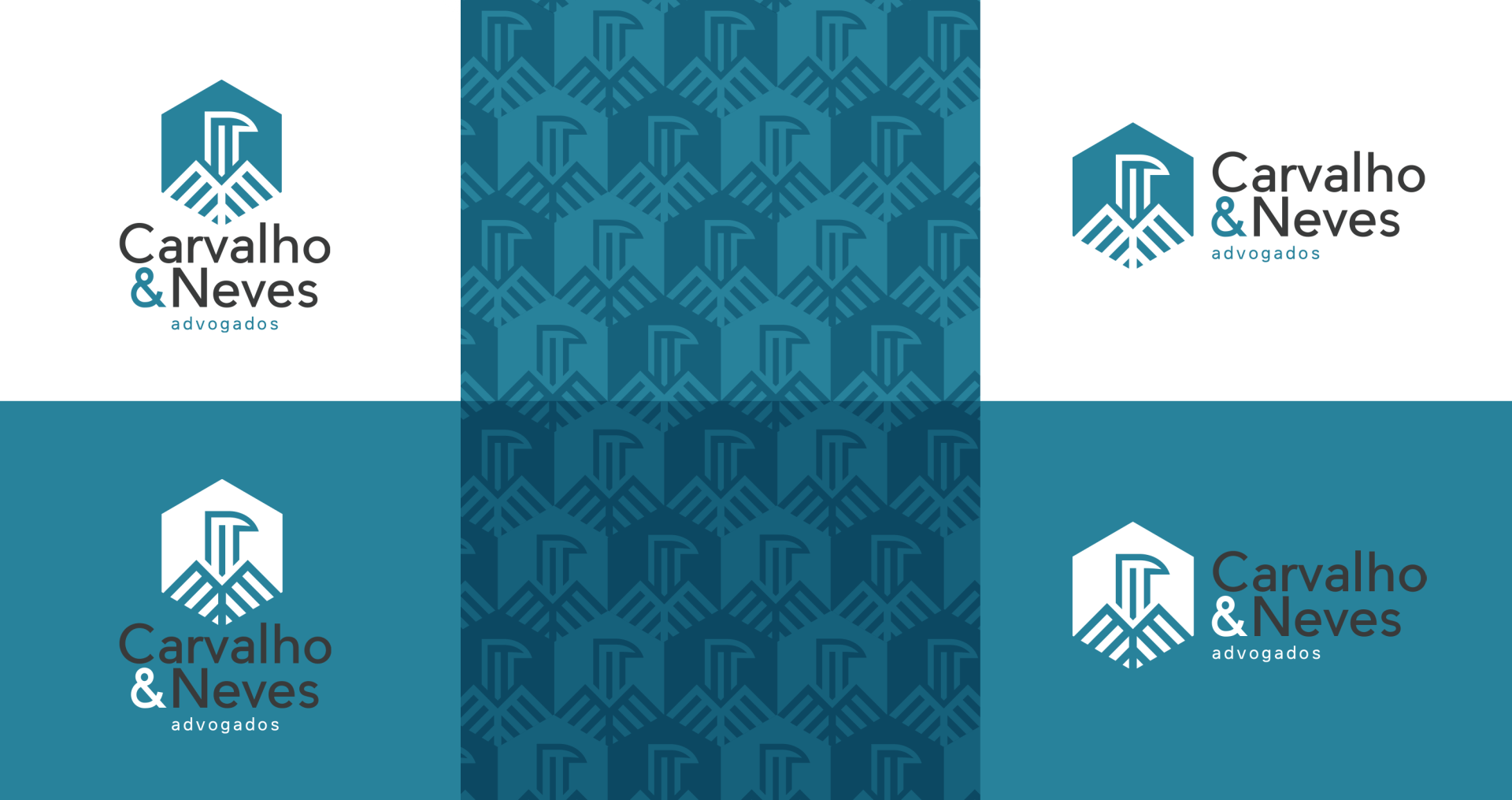 Carvalho & Neves Um logotipo da carvalho & neves é mostrado em um fundo azul