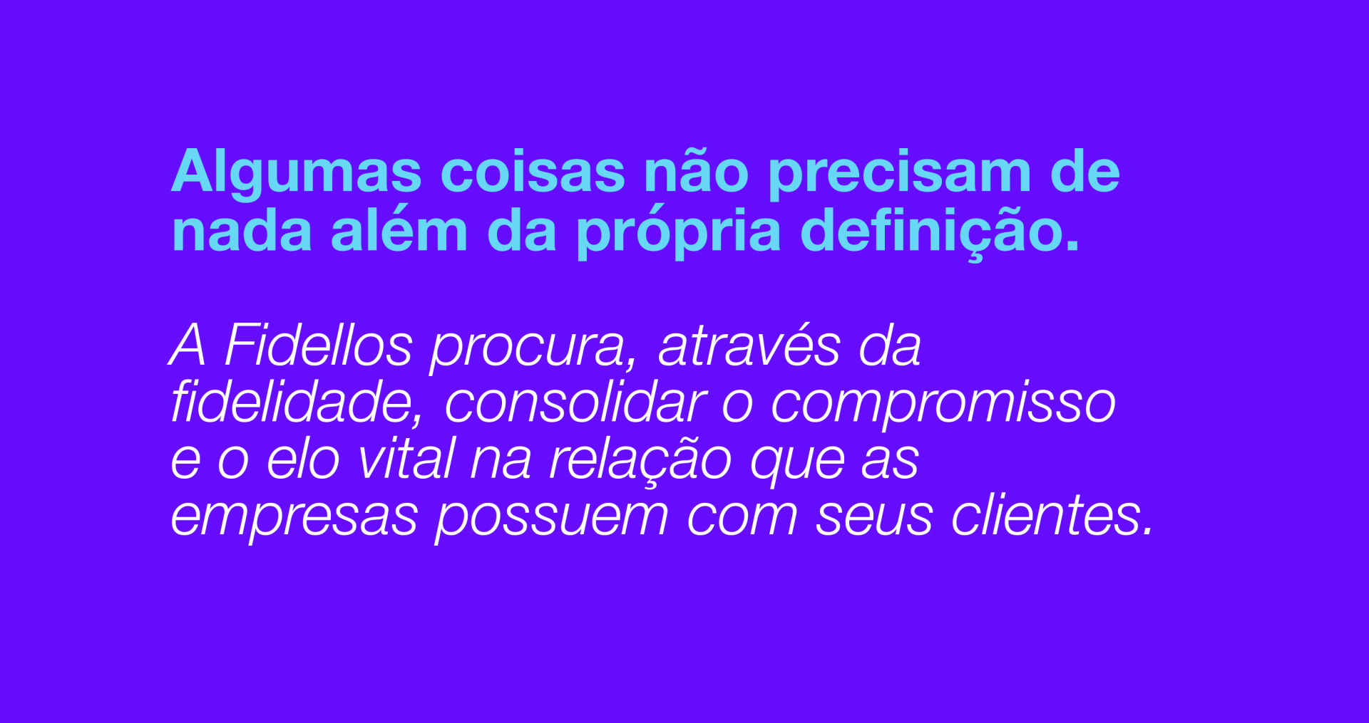 Fidellos A purple background with white text that says