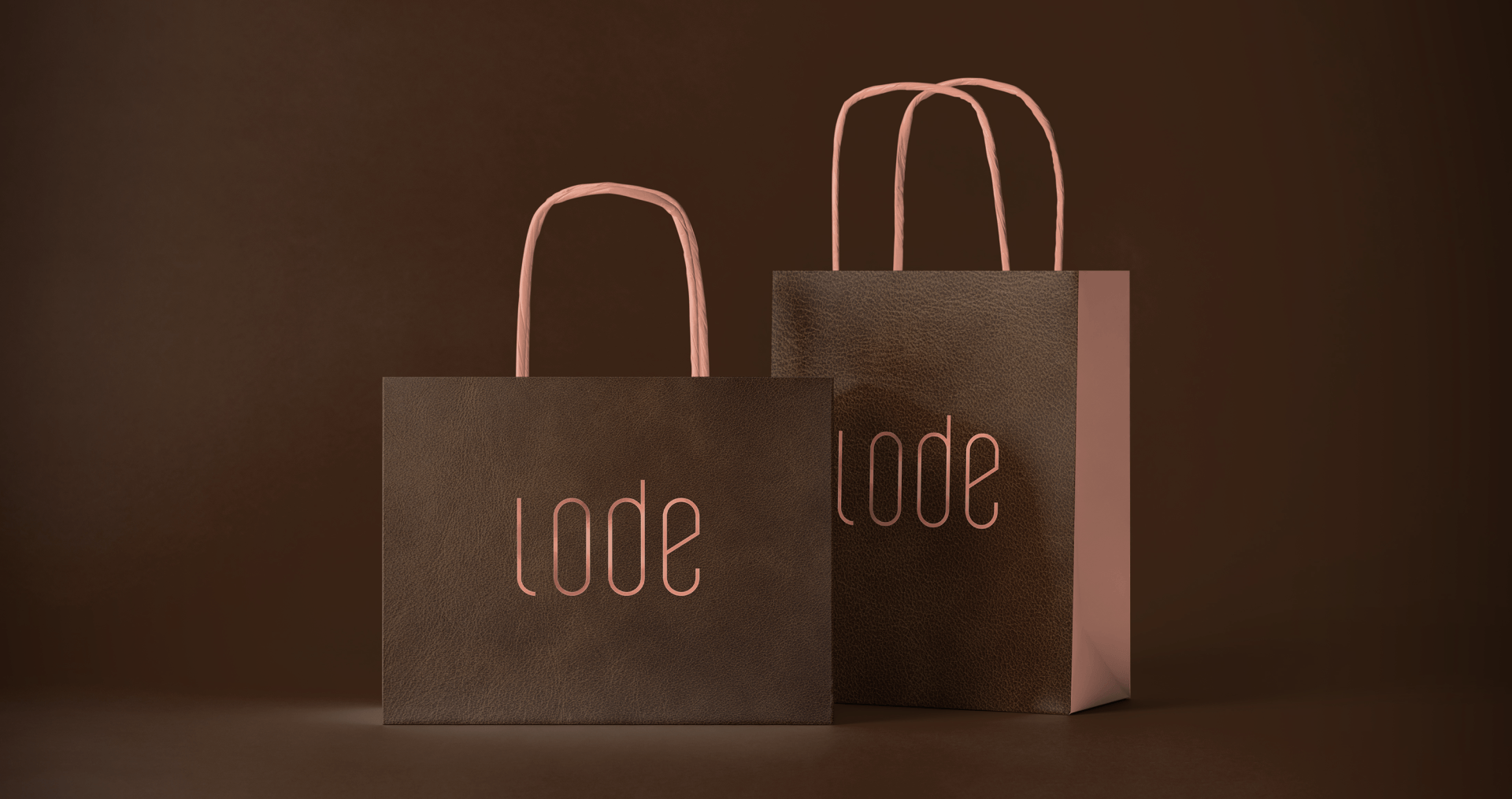Dois sacos de papel pardo com a palavra filão escrita neles