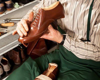 Brown leather shoes