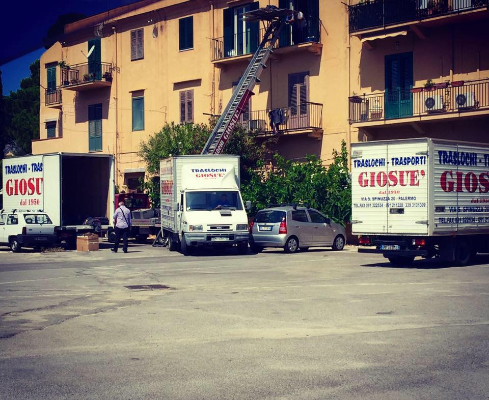 Camion durante un trasloco