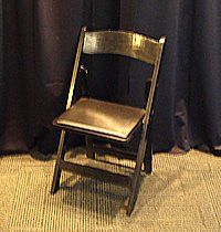 Black Wooden Frame with Padded Seat — Royal Oak, MI — C & N Party Rentals