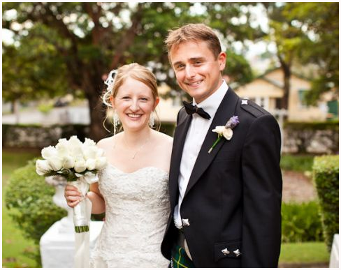 Happy couple who had their wedding done by Central Coast's marriage service