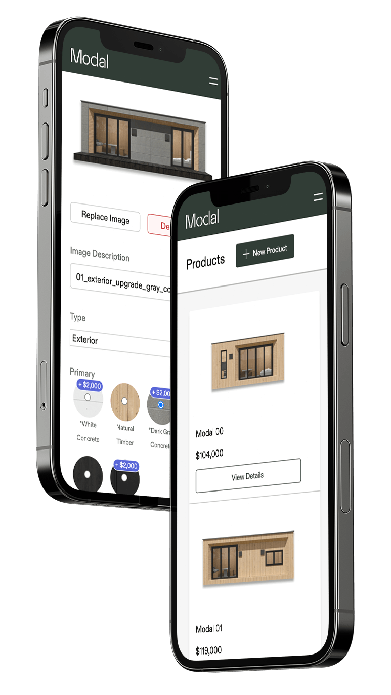 Modal Living - Prefab Configurator on iPhone 12