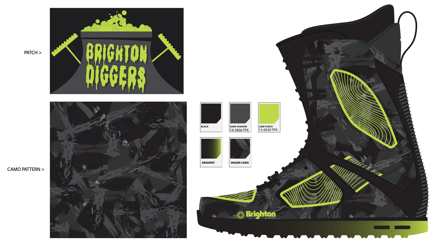 Brighton Resort X Thirtytwo Digger Boot Design - toxic SLC