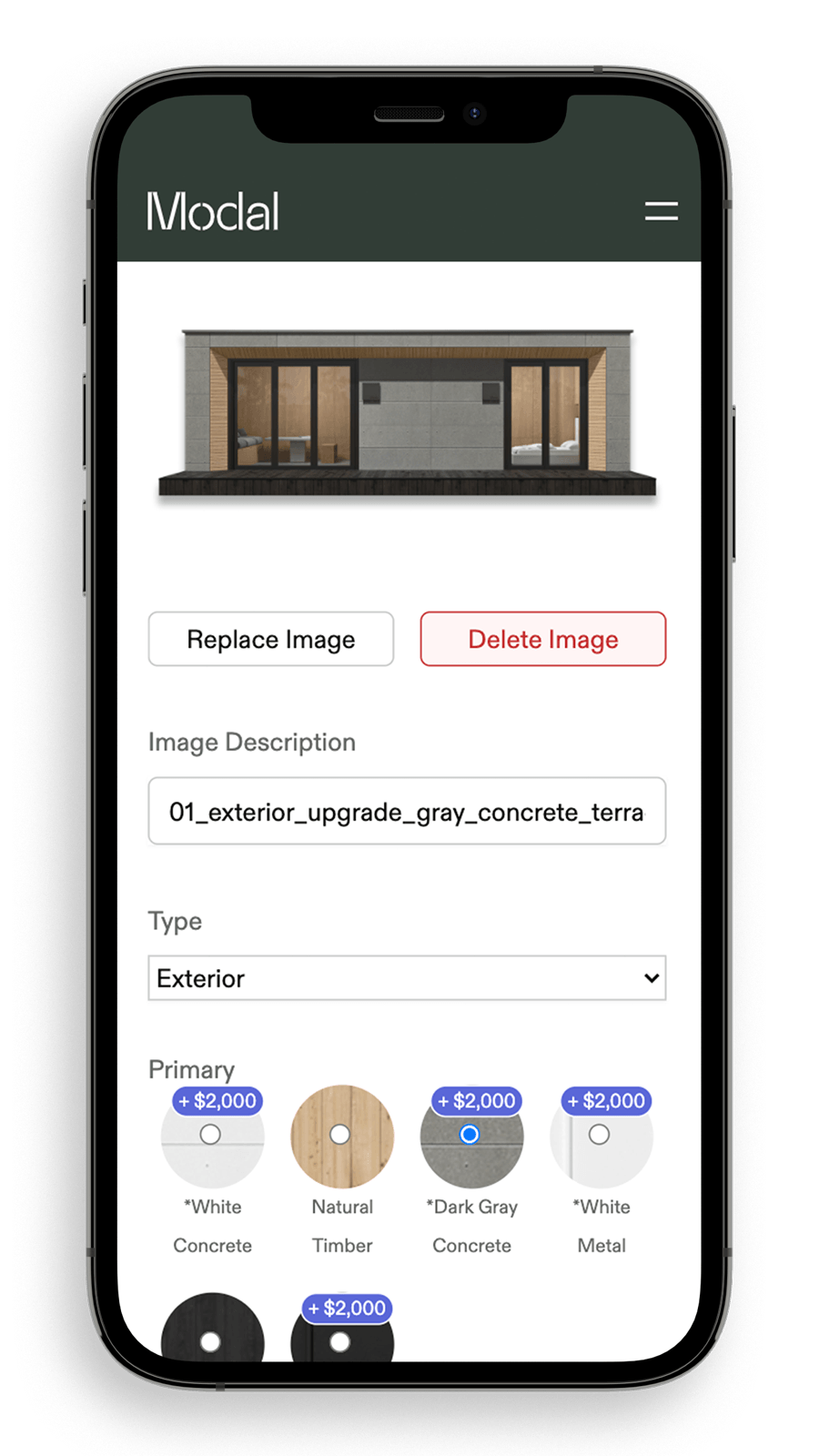 iphone mockup for modal builder