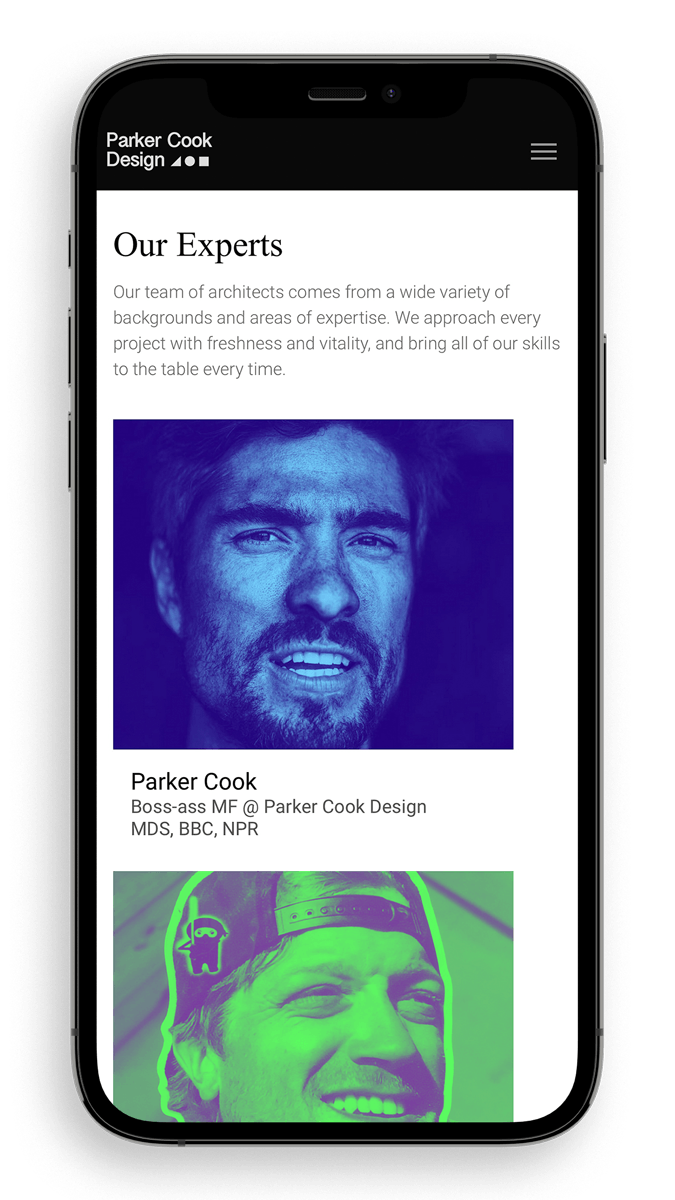 Parker cook design mobile team