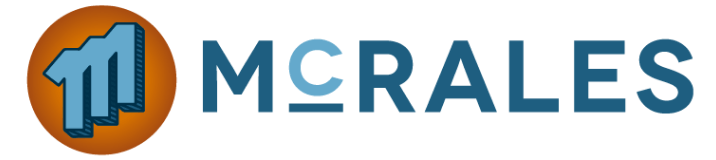 A logo for mcrales is shown on a white background