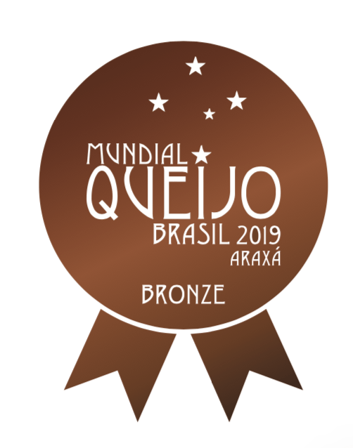 A medal that says mundial queijo brasil 2019 bronze