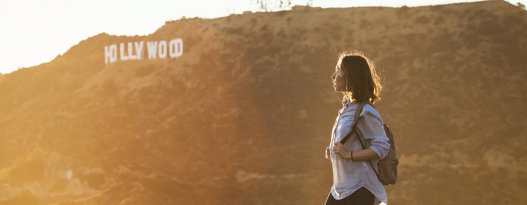 Looking at Hollywood Sign