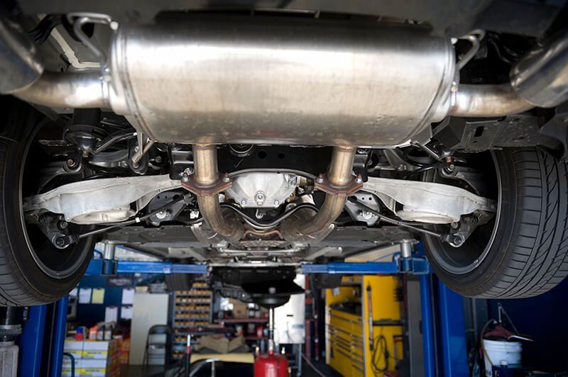 Exhaust repairing done by the mechanic