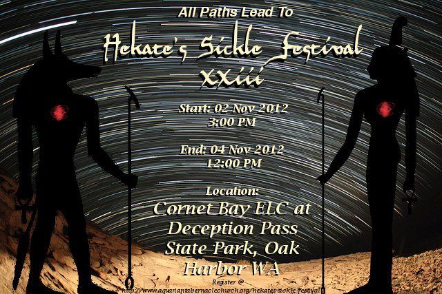 A poster for the hekate 's sickle festival