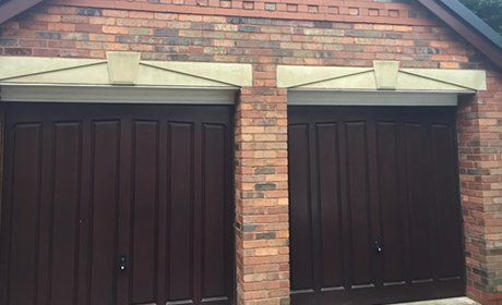 Brown garage doors