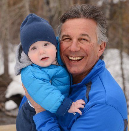 Peter Seligman with grandson