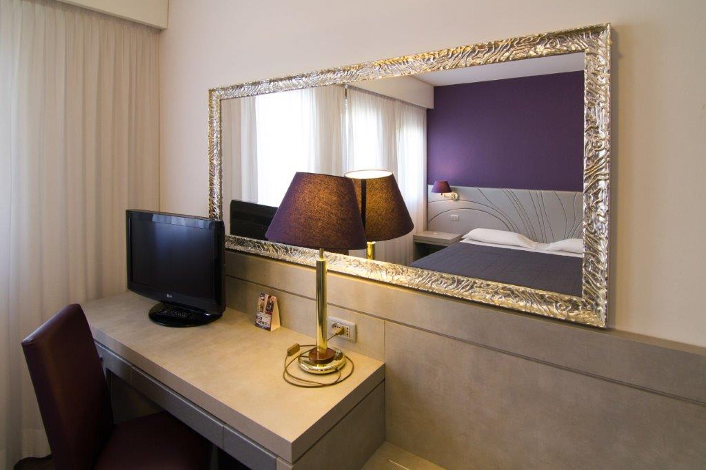 Hotel room with tv