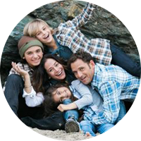 Family portraits on the beach in Newport beach