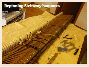 Repinning Steinway hammers