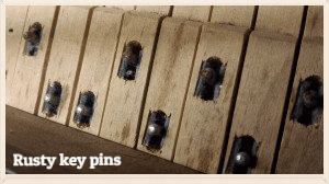 Rusty key pins