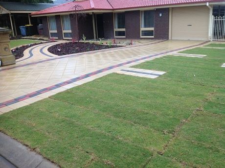 Instant grass installation by North East Landscaping Design & Construction