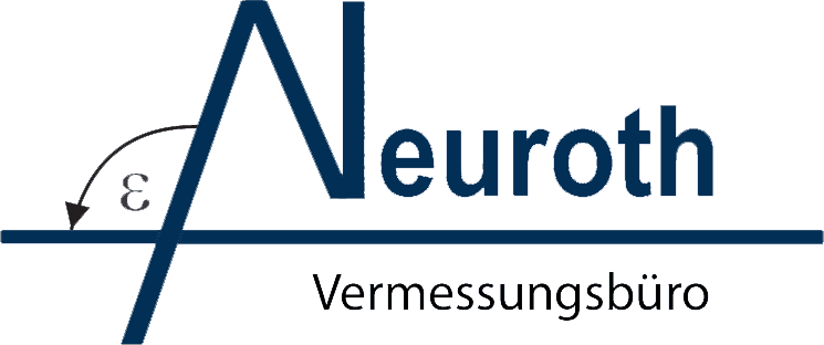Ein blau-weißes Logo für das Neuroth Vermessungsbüro