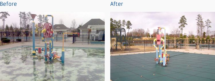Before & After LOOP-LOC Pool Safety Cover 4