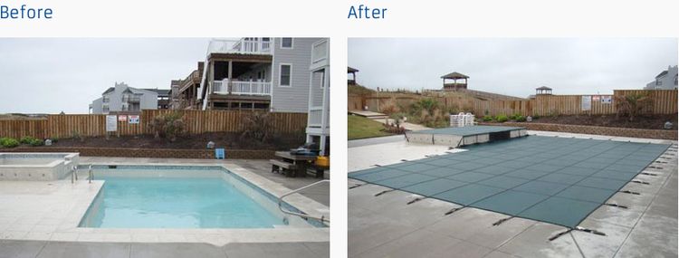 Before & After LOOP-LOC Pool Safety Cover 9